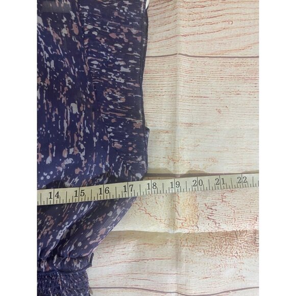 Simply Vera Vera Wang Women's Purple Floral Chiffon Maxi Dress - Medium - Picture 7 of 13